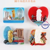 立體樹脂冰箱貼磁貼出國禮品新加坡魚尾獅金沙灣酒店旅游紀念品