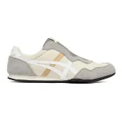 【Onitsuka Tiger】鬼塚虎-無鞋帶款米灰底白虎爪紋 SERRANO SLIP-ON(1183C615-200)休閒鞋