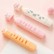 2 合 1 可愛貓爪立可帶修正帶 4M 和 3M 點膠膠帶雙頭校正膠帶卡哇伊文具