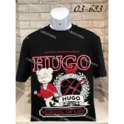 高雄凡賽斯歐洲精品 HUGO BOSS BOSS 胸前字體 布偶熊 校徽字母圖騰 黑色 短T/T-SHIRT