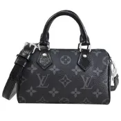 LV M26573 Nano Speedy 經典老花迷你兩用波士頓包(黑)