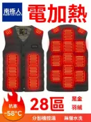 艾特斯良品 【可開發票】全身電加熱羽絨馬甲電暖衣服智能黑科技充電發熱保暖背心男女款冬