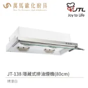 喜特麗 JT-138 / JT-139 隱藏式排油煙機 烤漆白 含基本安裝