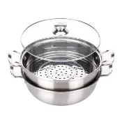 【CookPower 鍋寶】不鏽鋼蒸籠火鍋32CM(IH/電磁爐適用)