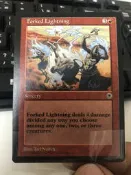 魔法部屋MTG單卡售Portal 入門 一版 Forked Lightning 分叉閃電 R卡【英文近Mint】