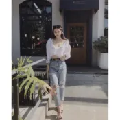 someone jeans 刷破後腰鬆緊帶牛仔褲 原價1080(S~XL)B70570582.83