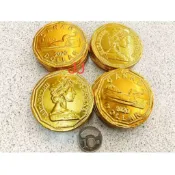 金幣 巧克力可可-大片金幣巧克力-1公斤桶裝-（約46片）-喜宴 拜拜 春節 開市 彩券 大金幣可可 巧克力