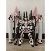 已組裝完成品 萬代PG 1：60 全武裝 獨角獸鋼彈