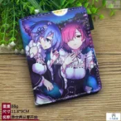 從零開始的異世界短款錢包 re0雷姆二次元少年男女學生零錢包卡包 皮夾 中夾 零錢包 動漫周邊錢包