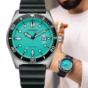 【CITIZEN 星辰】GENTS Eco-Drive光動能 大膽玩色潮流男錶 手錶  禮物(AW1760-14X)