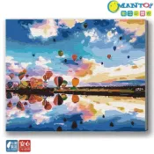 (店+)【Manto】北海道熱氣球-台灣製DIY數字油畫|超取專用大小