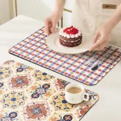 (店+)【ANDYMAY2】希臘原創珪藻土瀝水軟墊-小款-45x30CM（地墊 餐墊 珪藻土 腳踏墊 吸水踏墊 軟式地墊 軟式硅藻土地墊 交換禮物）