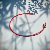月老紅線天鐵蠟線手環 - 鎳鐵隕石/超耐磨蠟繩/蠟線手環