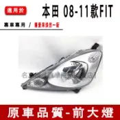 適用於本田二代FIT 08-11款 五門 前大燈 前燈 前照明燈 2代FIT 前大燈 前照燈 燈殼 半總成