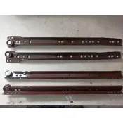 350、400mm 烤漆滑軌 抽屜 滑軌  咖啡 附螺絲
