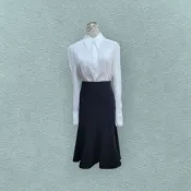 *♡*正韓/黑色/優雅彈性魚尾裙/27-27.8吋腰/近全新/二手《Anna的百寶箱》