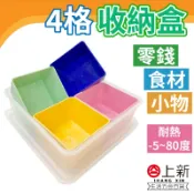 台南東區 4格收納盒 收納盒 零錢盒 百寶盒 置物盒 4色保鮮盒 保鮮盒 分隔保鮮盒 水果盒 糖果盒 餅乾盒