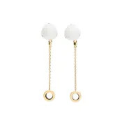 【BreezeOnline 微風精品線上】【低調華麗↘63折UP-滿額贈倩碧潤唇三件禮】Dior D-Vibe Tribales 啞光釉漆珍珠分離式短鏈耳環(可接Airpods)
