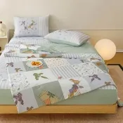 【PETER RABBIT 比得兔】田園系列 冰絲涼感冰冰被-拼布格(單人/正版授權/涼被/冰冰被/比得兔與V&A博物館 )