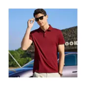 (店+)Polo 衫男短袖吸濕排汗衫運動休閒服休閒上衣涼感衣服蠶絲纖維棉T恤男女兩粒扣純色經典POLO衫男涼感衣冰絲衣球衣登山排汗衣短袖襯衫工作背心夏季 POLO 衫男短袖 T 恤短袖上衣男白色上衣排汗衣男裝