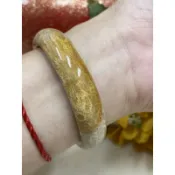18.5圍58mm天然珊瑚玉 菊花玉 發財玉 手環手鐲