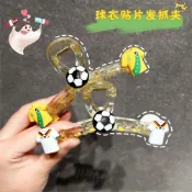 ✨限時秒殺地闆價✨在臺出貨✨世界盃系列發抓夾巴西球衣髮飾拉伊卜吉祥物頭飾鯊魚夾發抓夾子