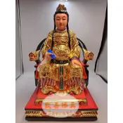 〔歡喜佛具〕一尺三／八吋八 妙應仙妃｜素金袍  手拿書  法相莊嚴｜神像  神尊  神明  金尊