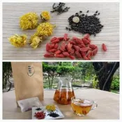 二聖 黃菊花枸杞茶10公克獨立包裝20元/包。單1口味12濾包/袋200元~上易行台灣製造養生茶包