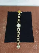 瑞士製 Gianni Versace 凡賽斯 女王頭 梅杜莎 希臘鑲邊圖騰 貝殼面 鍍金 古著 手環 腕錶 手錶