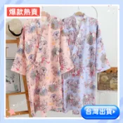 【熱銷推薦】夏薄款純棉紗布浴袍女日式開衫睡裙可愛和風睡袍甚平全棉布汗蒸服