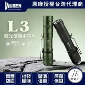 【電筒王】Wuben L3 3000 流明 226米 強光便攜手電筒 強續航 戰術尾按 日常照明