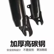 熱銷爆款 精選材質❀通用型高碳鋼避震前叉機械彈簧通用款式無紋碟剎前叉減震超軟通用❀腳踏車配件 公路車 自行車