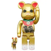 日本帶回 全新未拆 BE@RBRICK x 大阪世界博覽會 限定款 招財貓 400% + 100% 庫柏力克熊