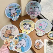 (店+)卡通圖案折疊扇 團扇 摺疊扇 折疊扇子 圓扇 摺疊扇子 小扇子 隨身扇 迷你扇子 折扇