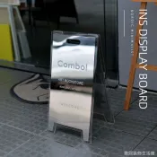 【支持客製】落地廣告立牌 招牌 折疊告示牌 店家門口 韓系鏡面壓克力a字立牌 廣告看板 不鏽鋼戶外直立式三角展示架