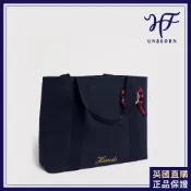 【HF】Harrods英國代購 正品 哈洛德百貨 2026新款 重磅厚帆布英國勳章軍服絲帶花徽章托特包 肩背包 兩用側背