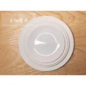 【吉翔餐具】大同強化白瓷 圓皿 圓盤 象牙白陶瓷盤 平盤 中餐盤 菜盤 水果盤 牛排盤 餐飲科 家庭用 餐廳營業用