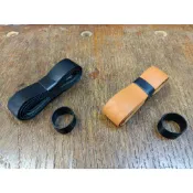 總統網羽球 網球拍 羽球拍 壁球拍 球拍 真皮 底層 握把布 LEATHER GRIP 兩色可選 另加贈 橡膠握把束帶