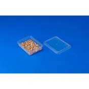 (店+)嚴選SHOP 5入 台灣製 500cc 餅乾盒 PP底+PET蓋 塑膠盒 密封盒 保鮮盒 包裝盒 冰淇淋盒 S011