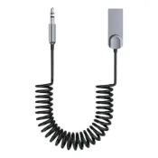 (店+)【E Store】升級款 車用藍芽5.4 傳輸線 AUX藍芽接收器 USB音源轉接 即插即用 聽歌通話導航 雙管降噪 高音質