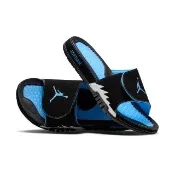 【NIKE 耐吉】拖鞋 男鞋 運動 喬丹 JORDAN HYDRO V RETRO 藍黑 555501-004