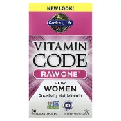 【iHerb】生命花園, Vitamin Code®，RAW One™，女性每日一次，30 粒素食膠囊