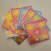 【御研】現貨 九色九轉燙金蓮花紙雙19×19cm(360張）琉璃紙 往生 神明 幸福花