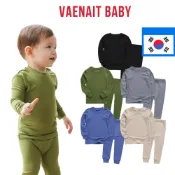[Vaenait Baby 韓國]超軟莫代爾長款秋衣 嬰幼兒睡衣套裝 男童 女童 打底衣 居家服 獨家設計