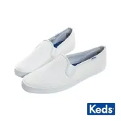Keds CHAMPION SLIP ON 經典皮革休閒小白鞋 9191W110018/WH48600