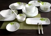 兩組免運～【美國康寧CORELLE】康寧*歐洲香草個人餐具4件組.含長方型魚盤(沙拉盤)x1