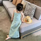 【女童洋裝】 女童洋裝 女童細肩帶洋裝 女童連身裙 女童夏季洋裝 女童露背洋裝 女童度假洋裝 女童長裙 女童夏裝洋裝