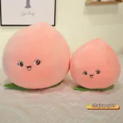 💥熱銷💥創意仿真水果抱枕公仔牀上超軟水蜜桃子玩偶兒童毛絨玩具可愛屁桃