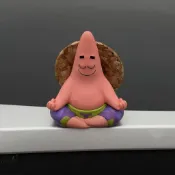 人氣單品🌸禪意打坐派大星擺件創意搞怪靜下心來派大星汽車頂車尾裝飾手辦小