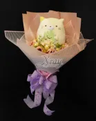 X射線 精緻禮品 10吋抱物角落小夥伴金莎花束，捧花/情人節金莎花束/頒獎/畢業花束/畢業典禮/情人節禮物/送禮/捧花/節慶/婚禮小物/生日禮物/交換禮物/告白/求婚，X射線【Y058229】